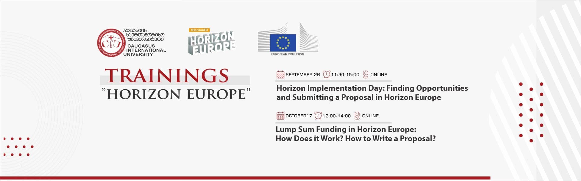 "Horizon Europe" Training About Submitting a Proposal and Lump Sum Funding
